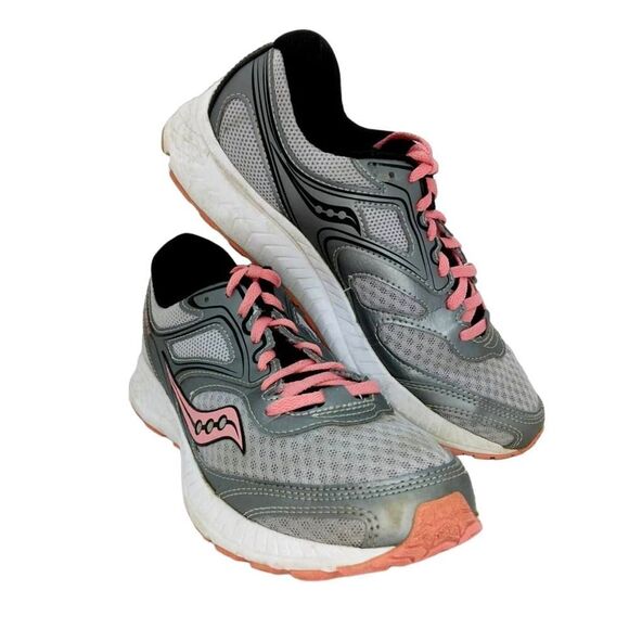 Saucony Cohesion 12 Womens Pre-owned Gray Running Sneakers - sz. 7 1/2 - Picture 1 of 6